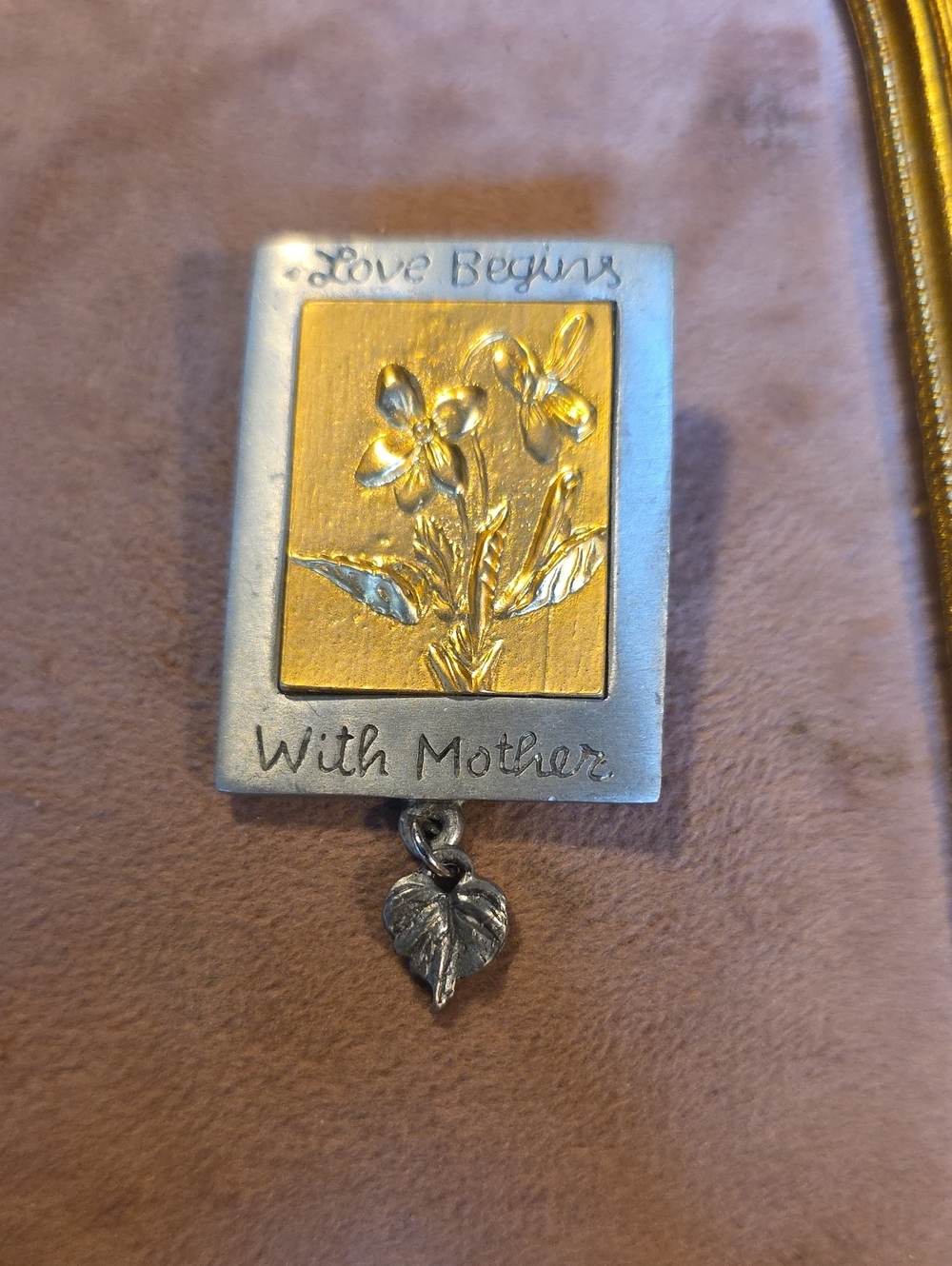Vintage 1999 Marjolein Bastin Hallmark "Love Begins With Mother" Brooch